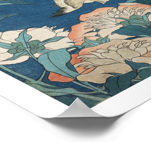 Canarische en Peony Poster (Hoek)