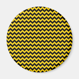Canarische geel en zwart zigzag Chevron Pattern Magneet