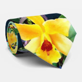 Canarische Gele Cattleya Stropdas (Opgerold)