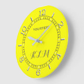 Canarische Gele Decor Dial Gemakkelijk Aangepast Grote Klok (Hoek)