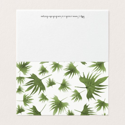 Canarische Kaart met bladeren (Buitenkant ongevouwen)