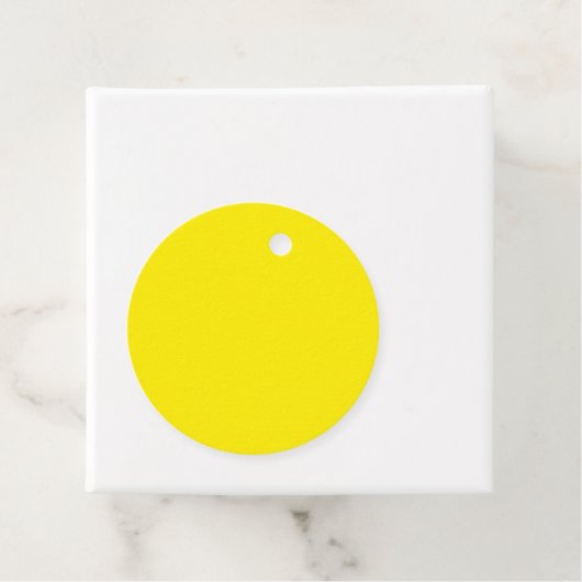 Canarische, vaste kleur bedankjes labels (In situ)