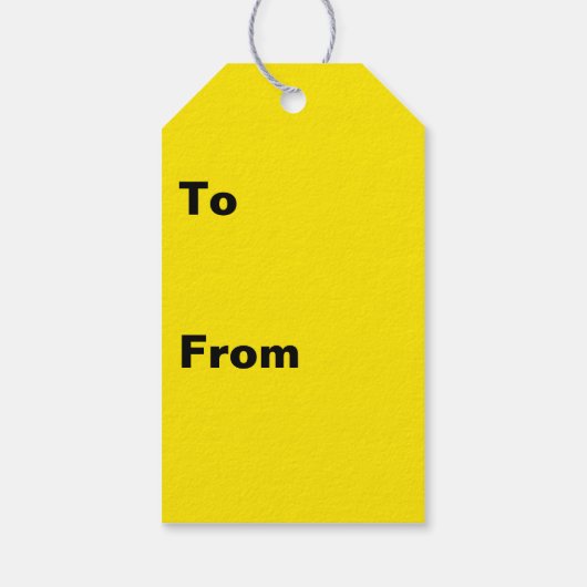 Canarische, vaste kleur cadeaulabel (Achterkant)