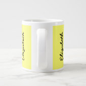 Canarische, vaste kleur grote koffiekop (Achterkant)