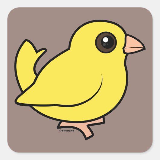 Canarische Vierkante Sticker (Voorkant)