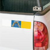 Canarische vlag (Canarische Eilanden) (Canarische  Bumpersticker (Op Truck)
