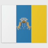Canarische vlag (Canarische Eilanden) (Canarische Cadeaupapier (Vlak)
