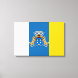 Canarische vlag (Canarische Eilanden) (Canarische  Canvas Afdruk