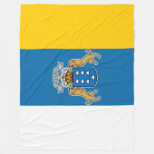 Canarische vlag (Canarische Eilanden) (Canarische Fleece Deken (Voorkant)