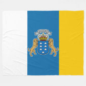 Canarische vlag (Canarische Eilanden) (Canarische Fleece Deken (Voorkant (Horizontaal))