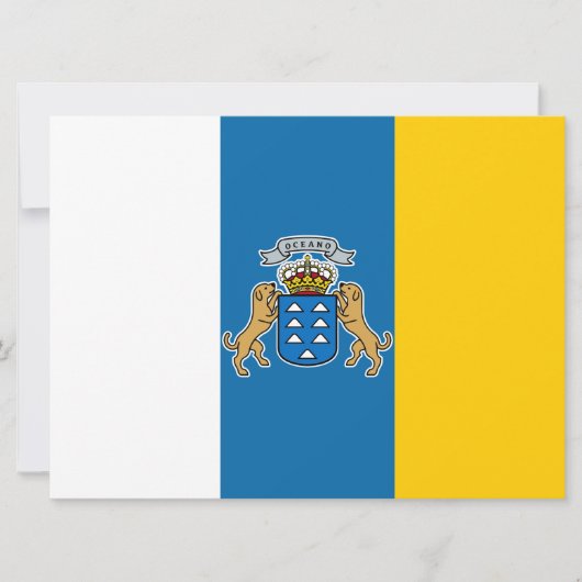Canarische vlag (Canarische Eilanden) (Canarische Kaart (Voorkant)