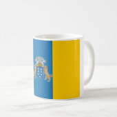 Canarische vlag (Canarische Eilanden) (Canarische  Koffiemok (Voorkant rechts)