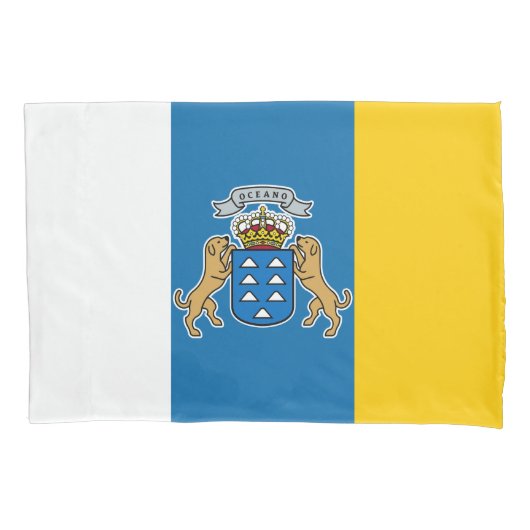 Canarische vlag (Canarische Eilanden) (Canarische Kussensloop (Voorkant-Links)