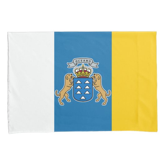 Canarische vlag (Canarische Eilanden) (Canarische  Kussensloop (Voorkant-Rechts)