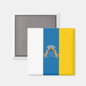 Canarische vlag (Canarische Eilanden) (Canarische  Magneet (Voorkant / Achterkant)