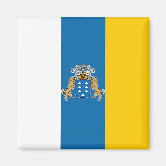 Canarische vlag (Canarische Eilanden) (Canarische  Magneet (Voorkant)