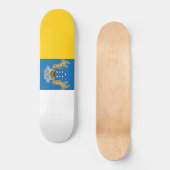 Canarische vlag (Canarische Eilanden) (Canarische Persoonlijk Skateboard (Voorkant)