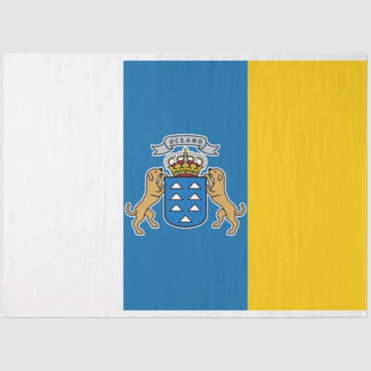 Canarische vlag (Canarische Eilanden) (Canarische  Tissuepapier (Voorkant)
