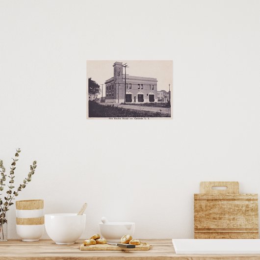 Canarsie Brooklyn New York Fire Engine House 1910 Poster (Keuken)