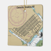 Canarsie, Brooklyn NY Chart Keramisch Ornament (Links)