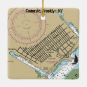 Canarsie, Brooklyn NY Chart Keramisch Ornament (Achterkant)