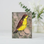 Canary Bird Briefkaart (Staand voorkant)