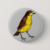 Canary Bird Ronde Button 5,7 Cm (Voorkant)