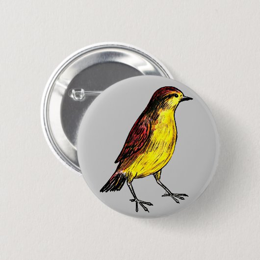 Canary Bird Ronde Button 5,7 Cm (Voorkant /achterkant)