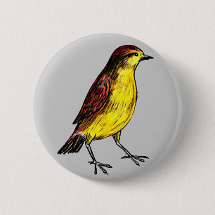 Canary Bird Ronde Button 5,7 Cm
