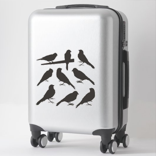 Canary Bird Silhouette Stickers (Koffer)