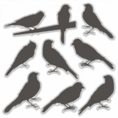 Canary Bird Silhouette Stickers (Voorkant)