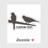 Canary Birds Zittend op Stick Sticker (Vel)
