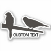 Canary Birds Zittend op Stick Sticker (Voorkant)