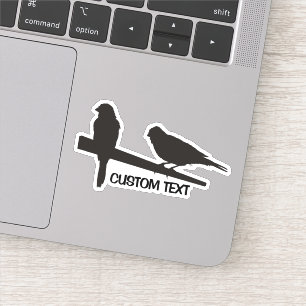 Canary Birds Zittend op Stick Sticker