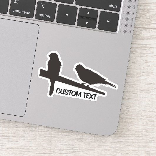 Canary Birds Zittend op Stick Sticker (Detail)