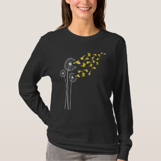 Canary Dandelion Flower For Dandelions and bird T-shirt