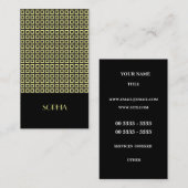 Canary Elegant Patterned Professional Visitekaartje (Voorkant / Achterkant)