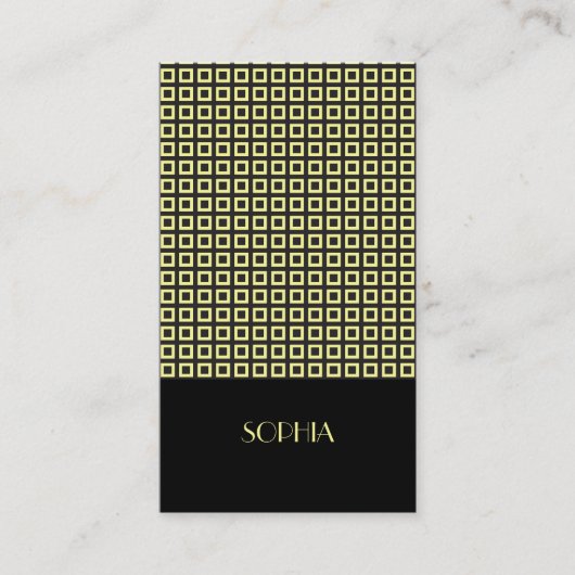 Canary Elegant Patterned Professional Visitekaartje (Voorkant)