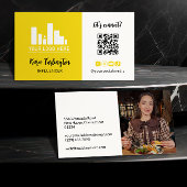 Canary Geel Uw Logo QR Code Foto Social Media Visitekaartje