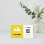 Canary Geel Uw Logo QR Code Foto Social Media Visitekaartje (Staand voorkant)