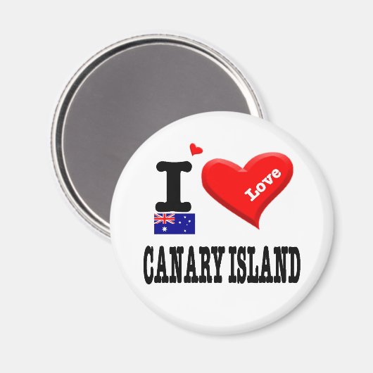 CANARY ISLAND - I Love Magneet (Voorkant / Achterkant)