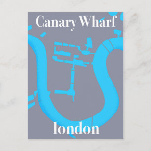 Canary Wharf Londen kaart reisposter