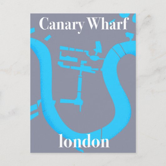 Canary Wharf Londen kaart reisposter (Voorkant)