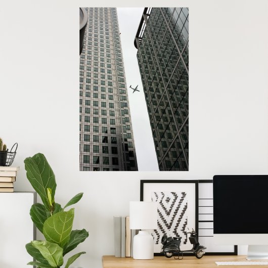 Canary Wharf, Londen Poster (Thuiskantoor)