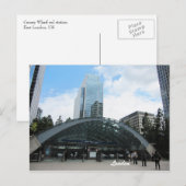 Canary Wharf, London Briefkaart (Voorkant / Achterkant)