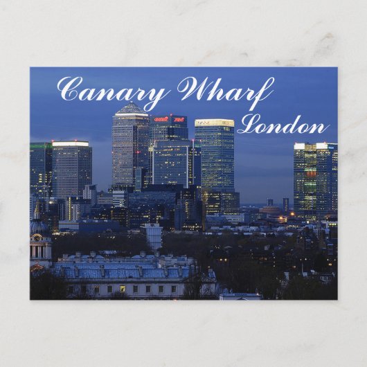 Canary Wharf, London Briefkaart (Voorkant)