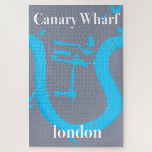 canary wharf london kaart reisposter legpuzzel