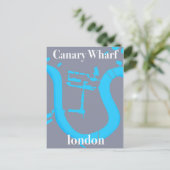canary wharf london map reisposter briefkaart (Staand voorkant)