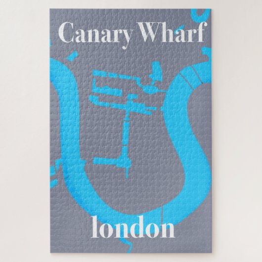 canary wharf london map reisposter legpuzzel (Verticaal)