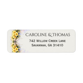 Canary Yellow Romantic Freesia  Floral Wedding Etiket